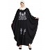 Designer Kaftan abaya with embroidery work-Black
